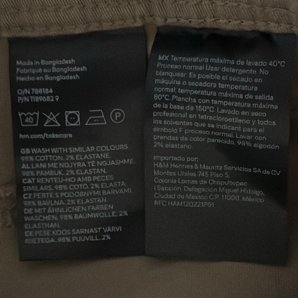 H&M olive green cargo high rise Sz 4 pants NWT - Picture 8 of 9